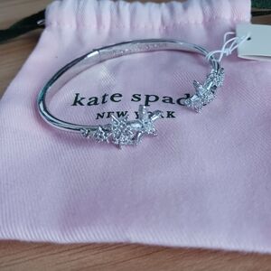 Kate Spade Silver Floral Bangle